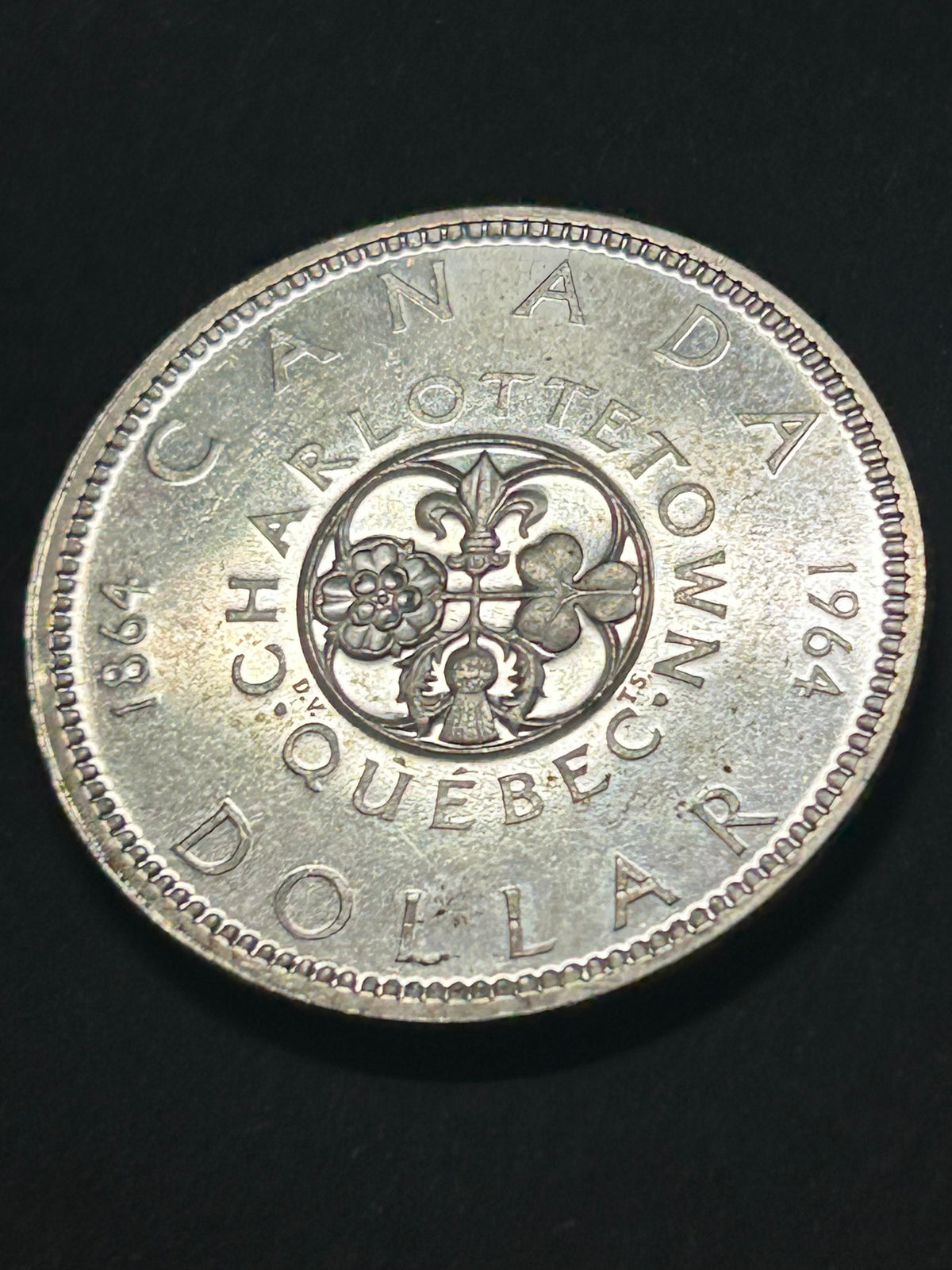 1964 Quebec Confederations Centennial Silver Dollar