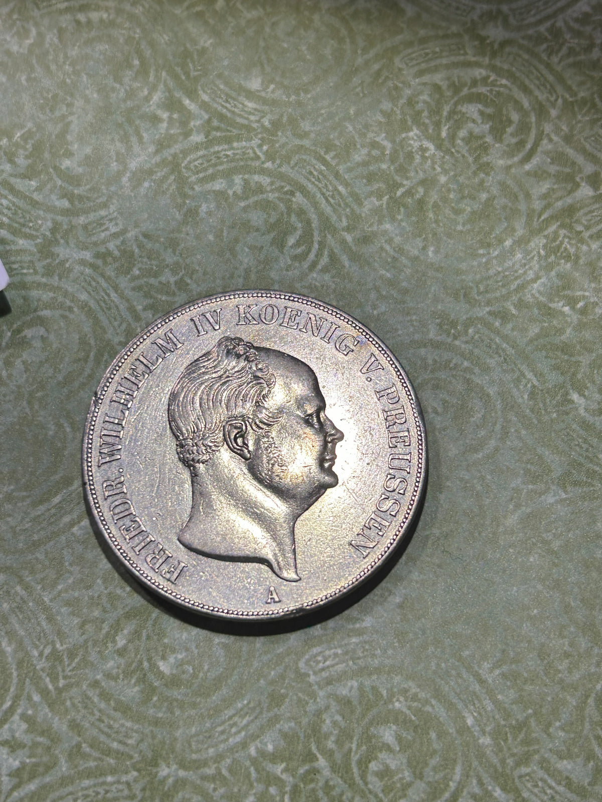 Two Thaler coin from 1856 Prussia