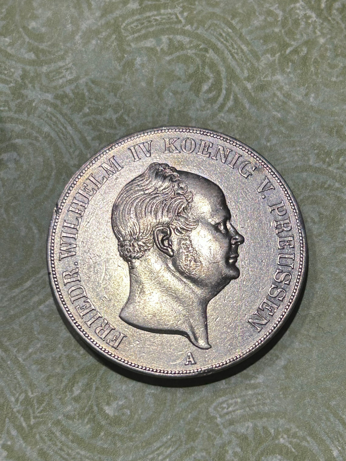 Two Thaler coin from 1856 Prussia