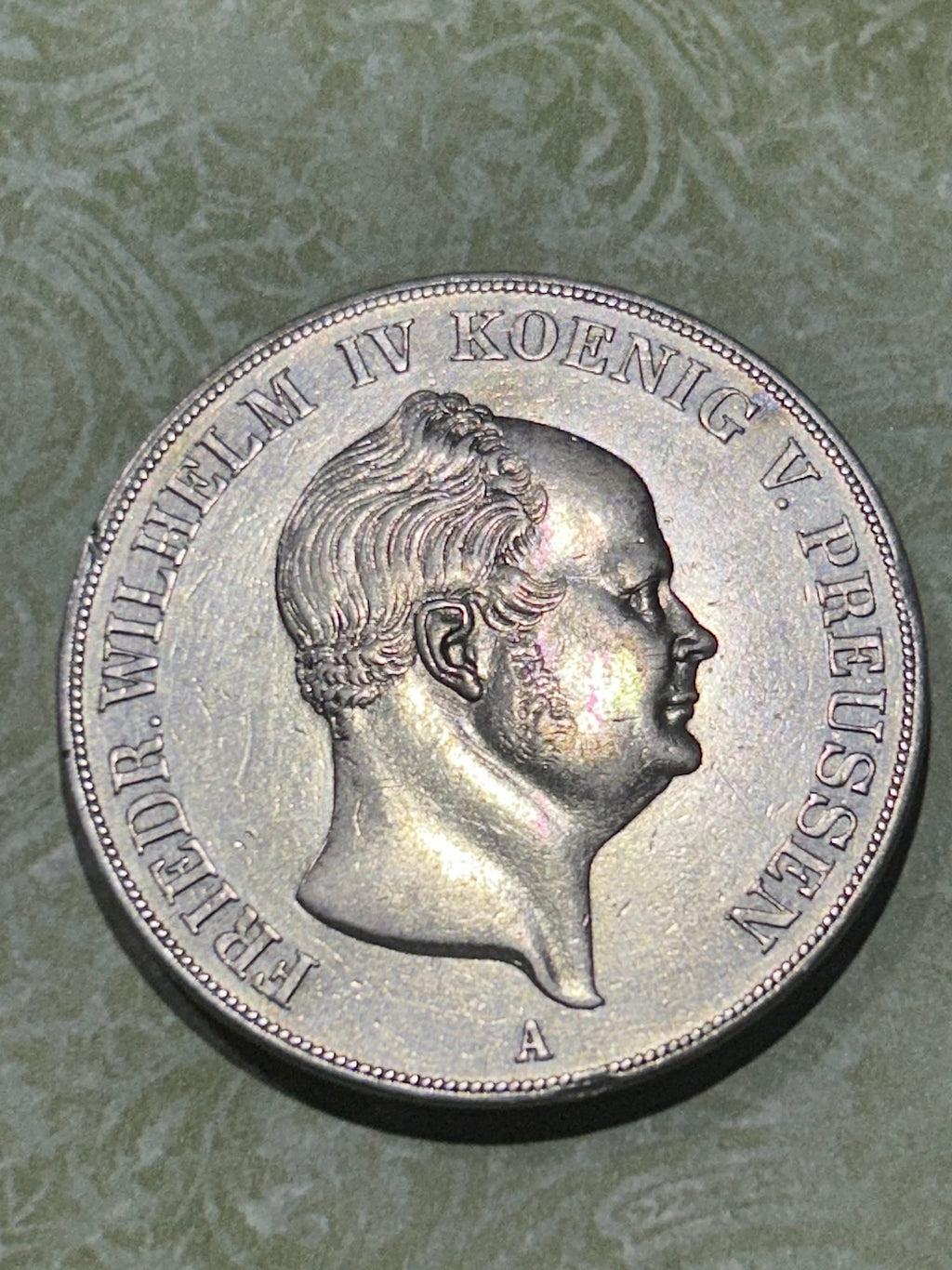 Two Thaler coin from 1856 Prussia