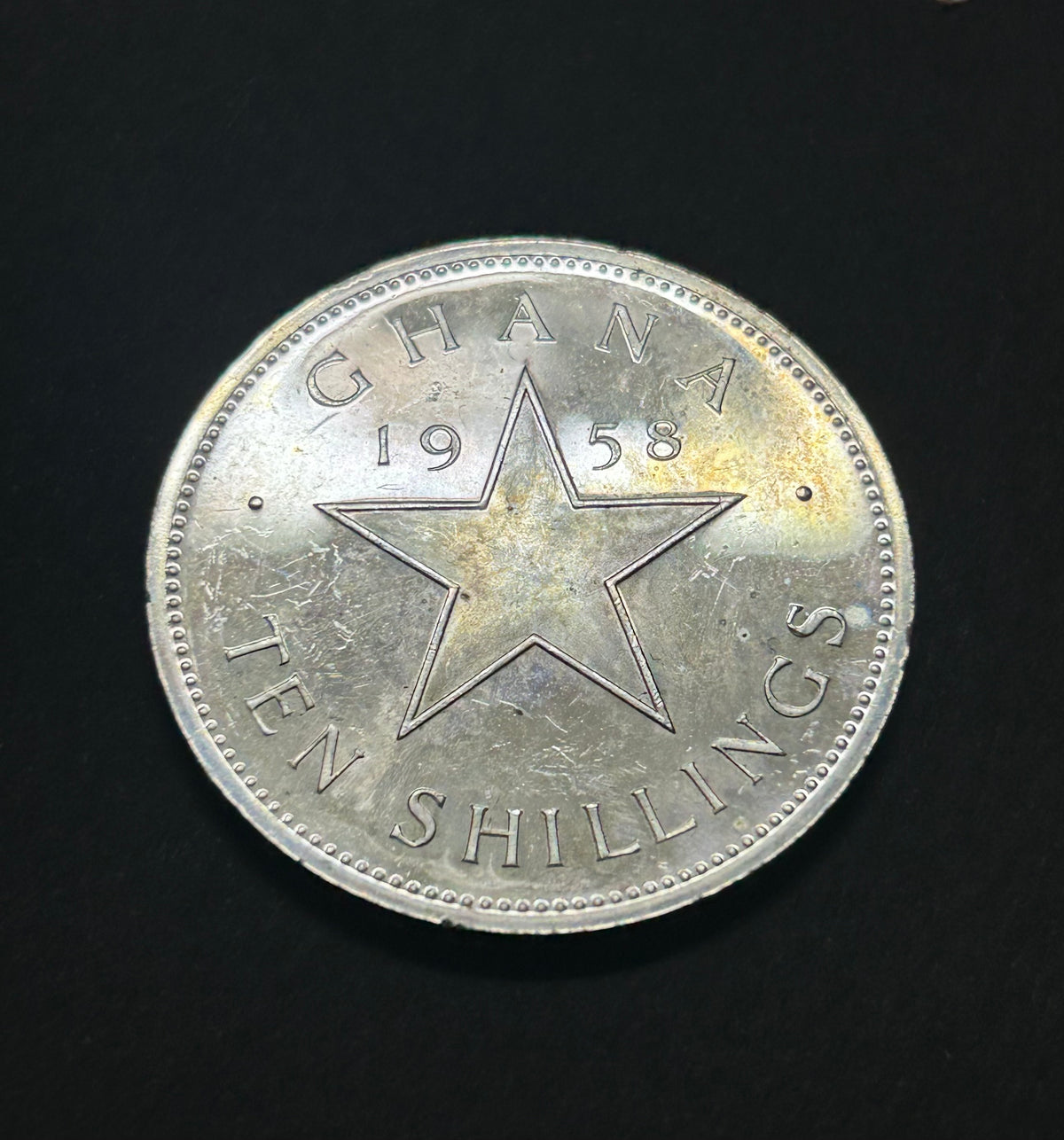 1958 Ghana Ten Shilling Coin