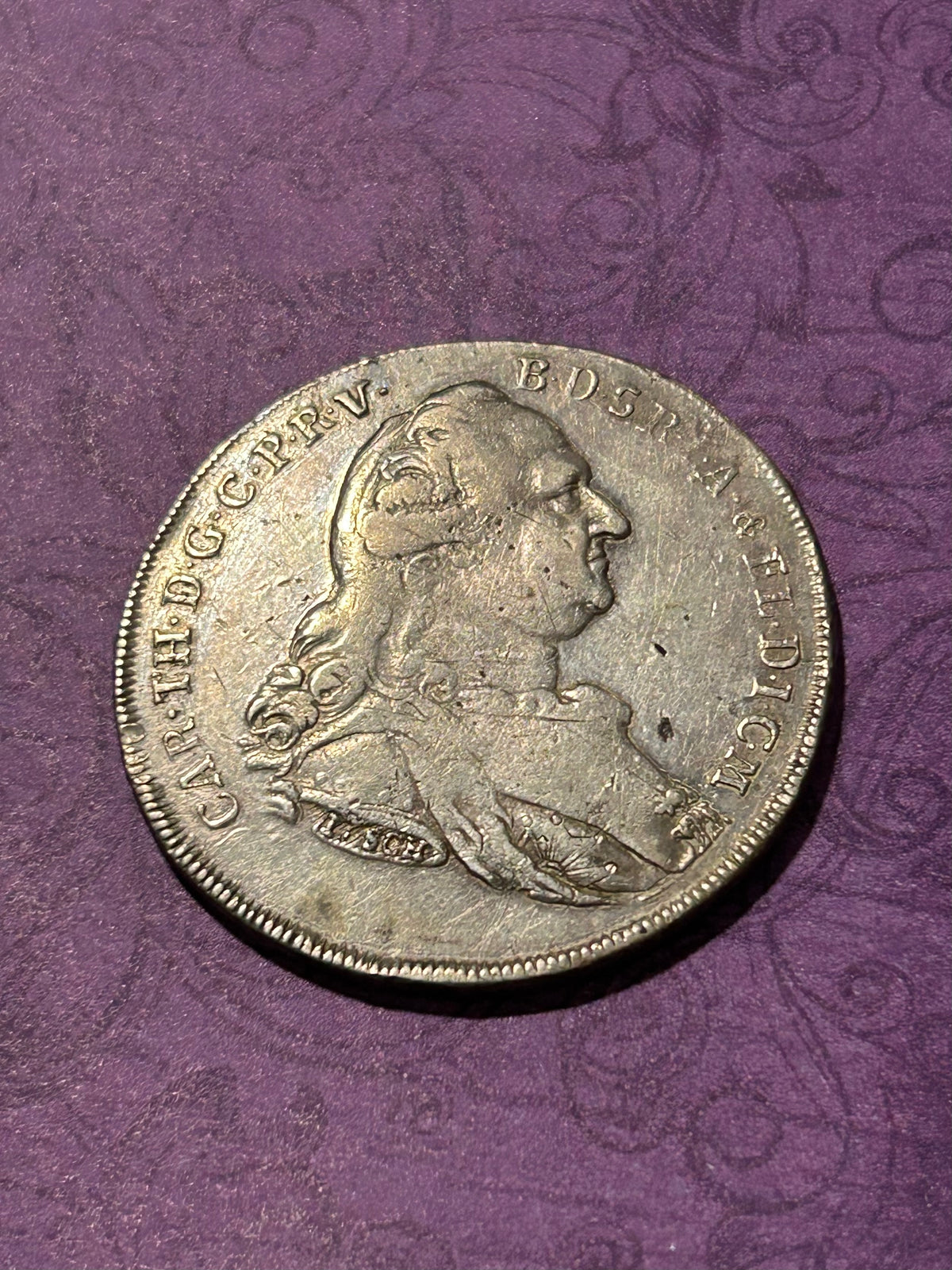 1786 Bavarian Thaler minted under Charles Theodore