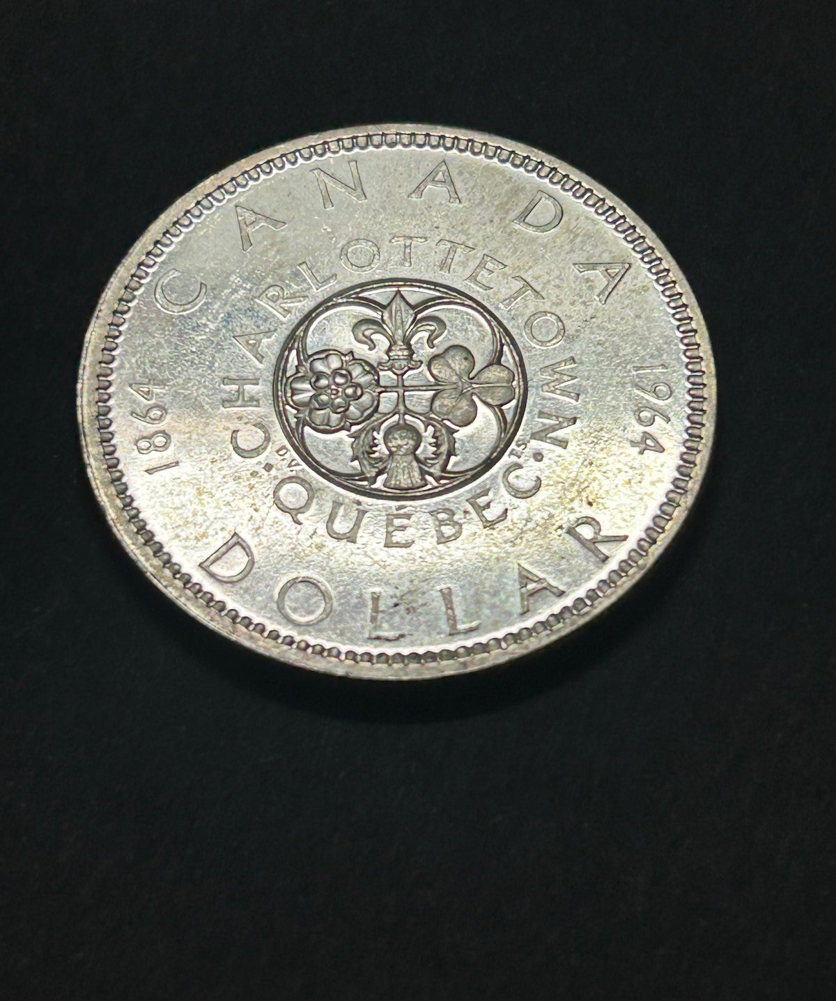 1964 Quebec Confederations Centennial Silver Dollar