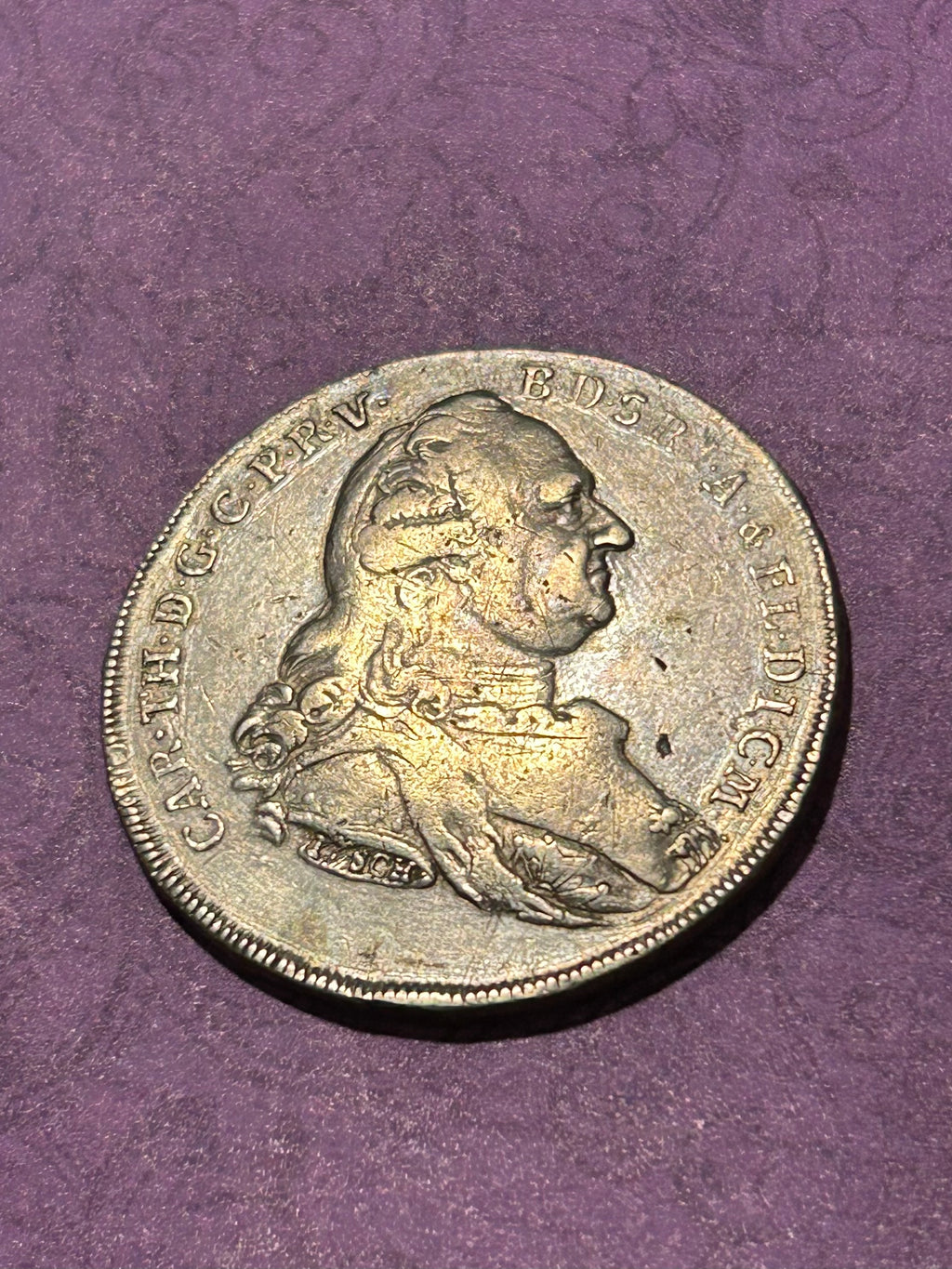 1786 Bavarian Thaler minted under Charles Theodore