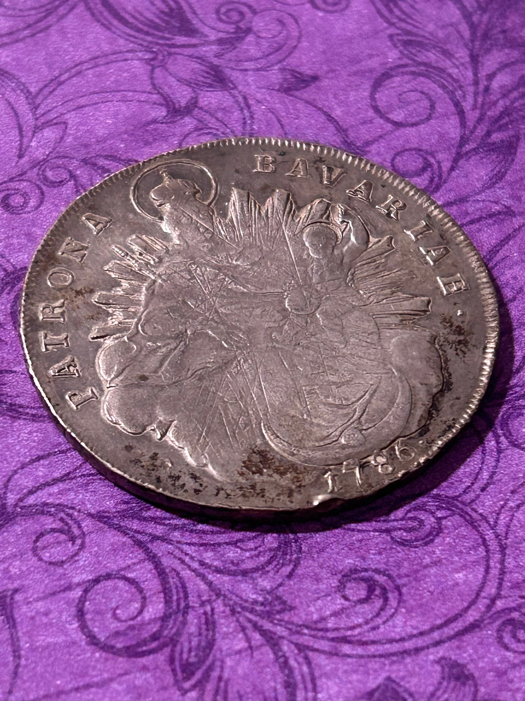 1786 Bavarian Thaler minted under Charles Theodore