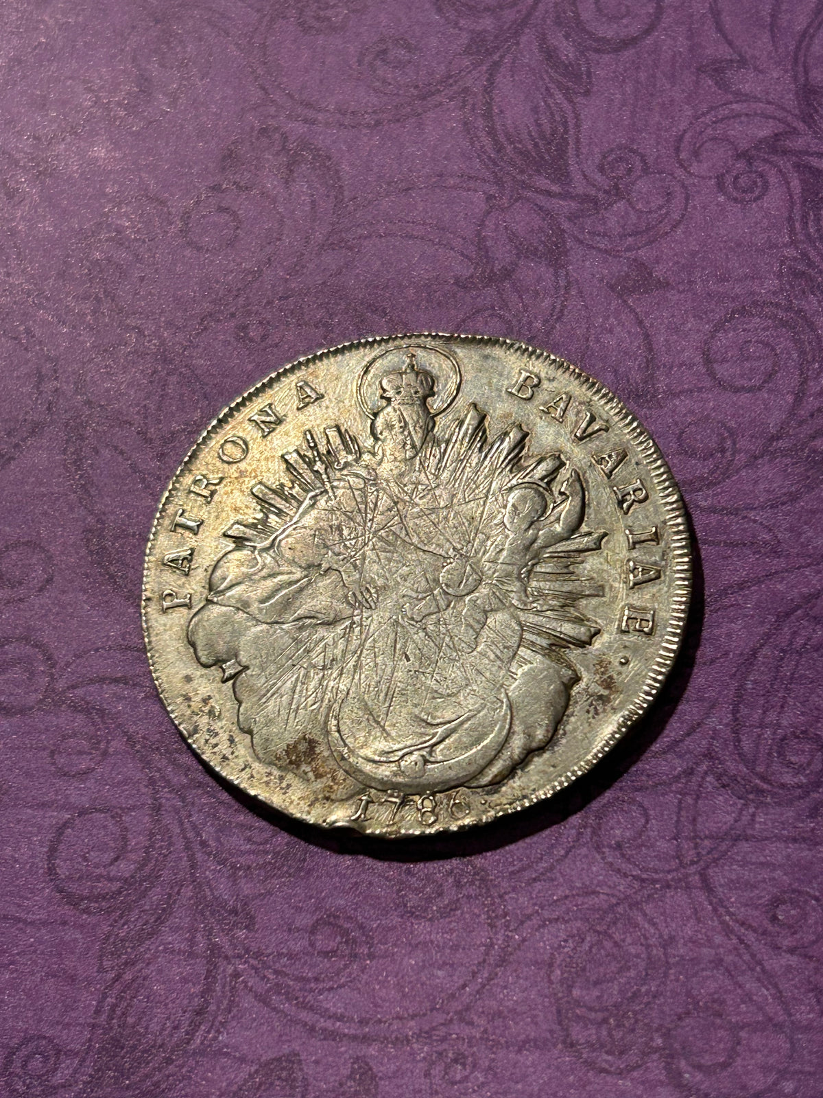 1786 Bavarian Thaler minted under Charles Theodore