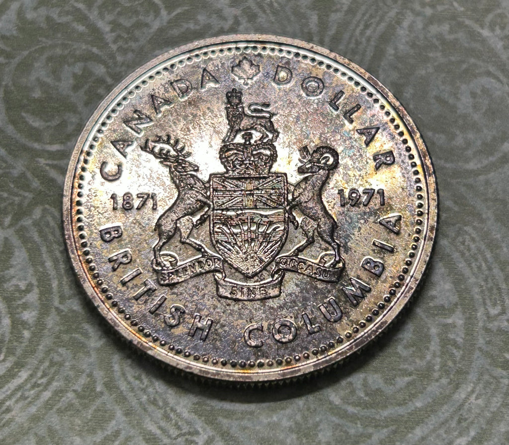 1971 British Columbia Centennial Canadian Silver Dollar