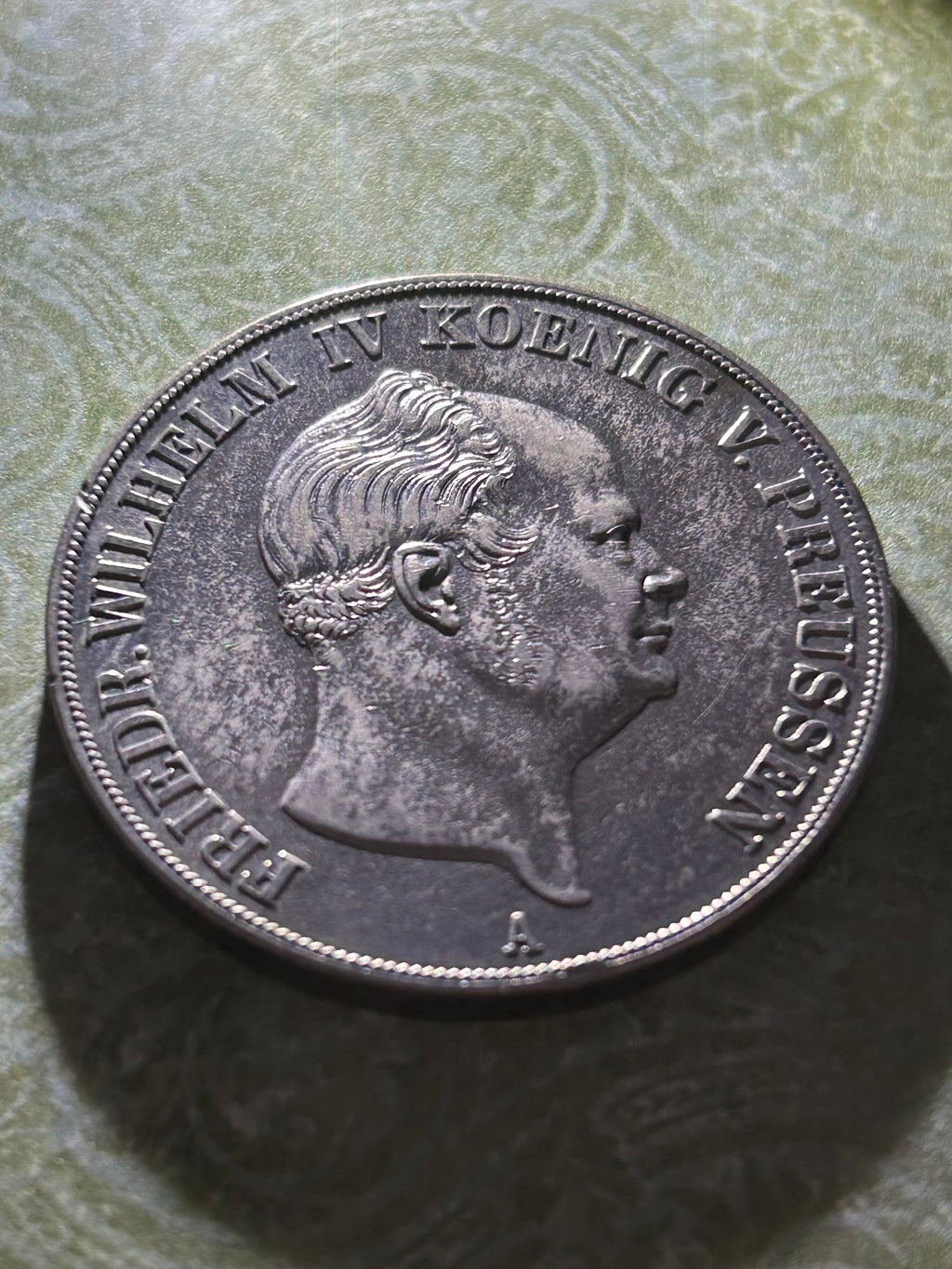 Two Thaler coin from 1856 Prussia