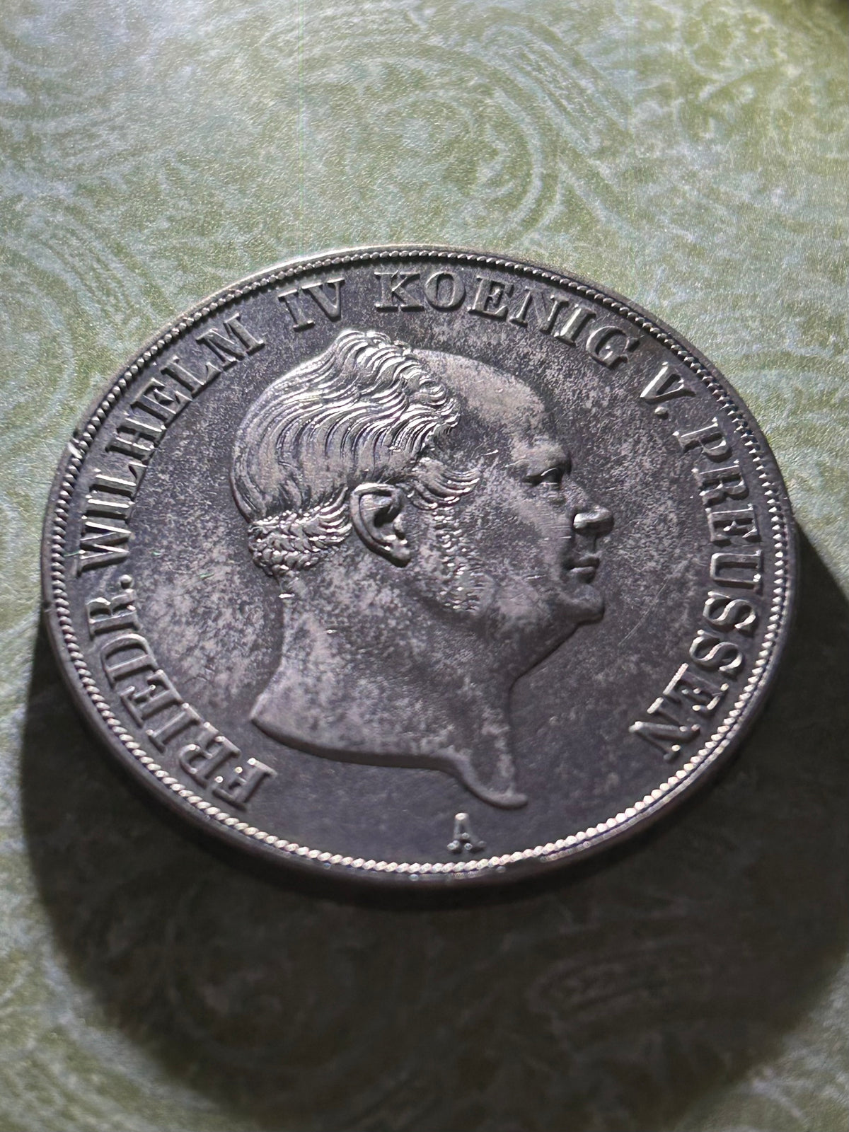 Two Thaler coin from 1856 Prussia