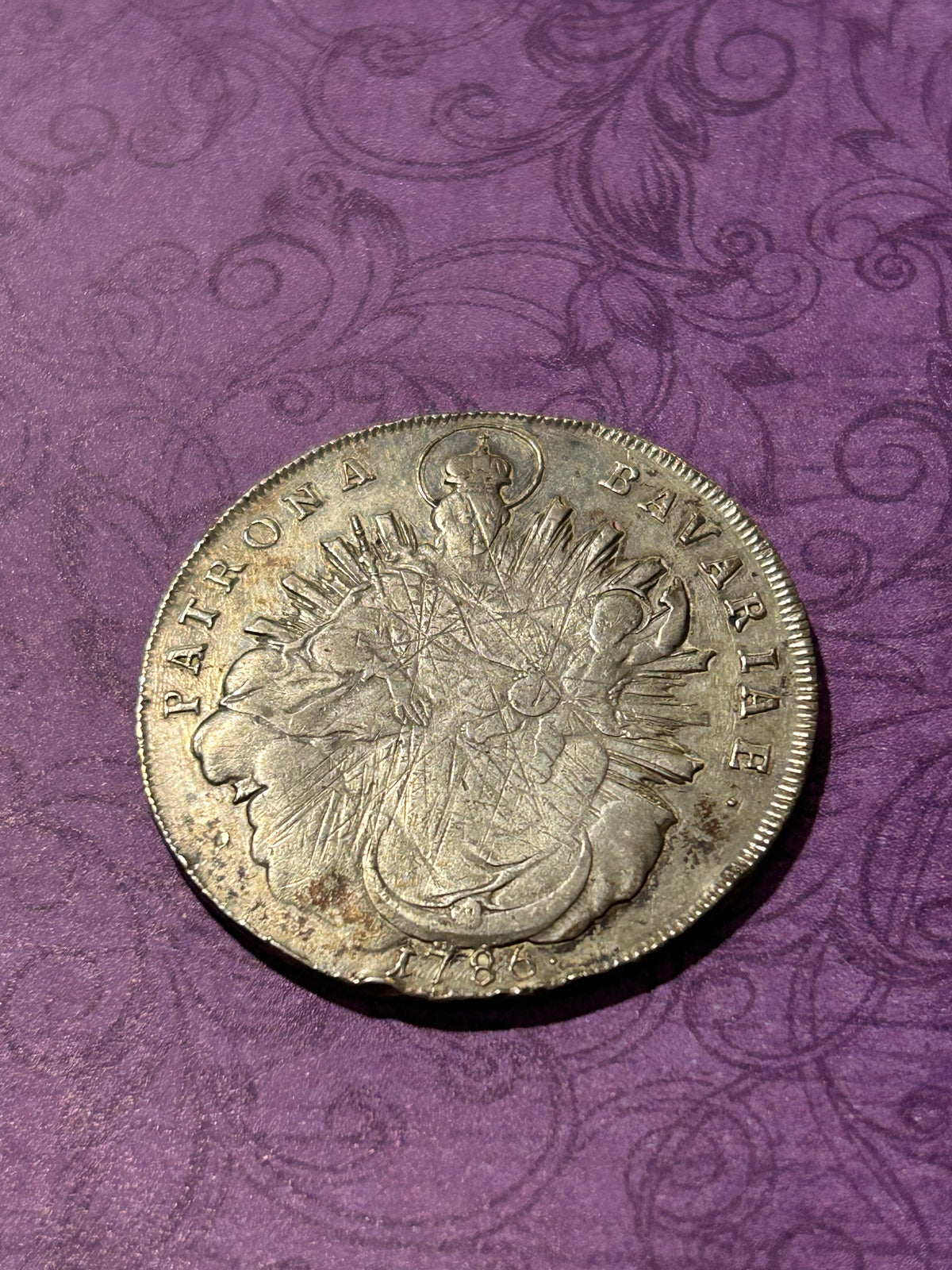 1786 Bavarian Thaler minted under Charles Theodore