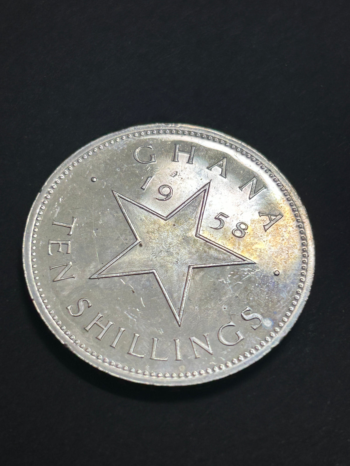 1958 Ghana Ten Shilling Coin