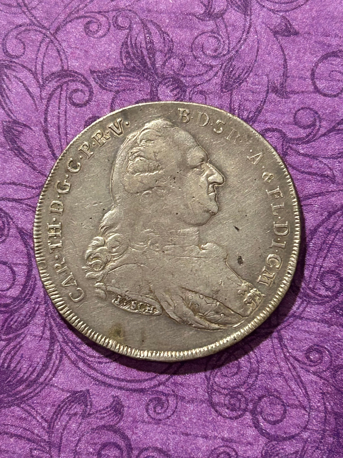 1786 Bavarian Thaler minted under Charles Theodore