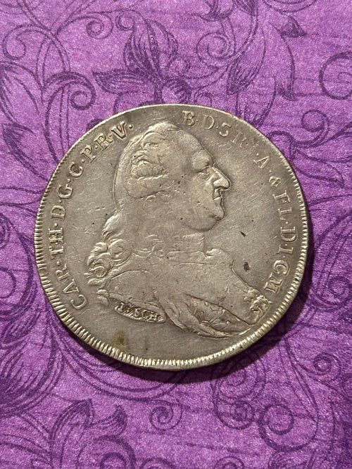 1786 Bavarian Thaler minted under Charles Theodore